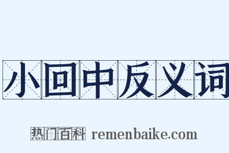 小回中反义词是什么意思的图片